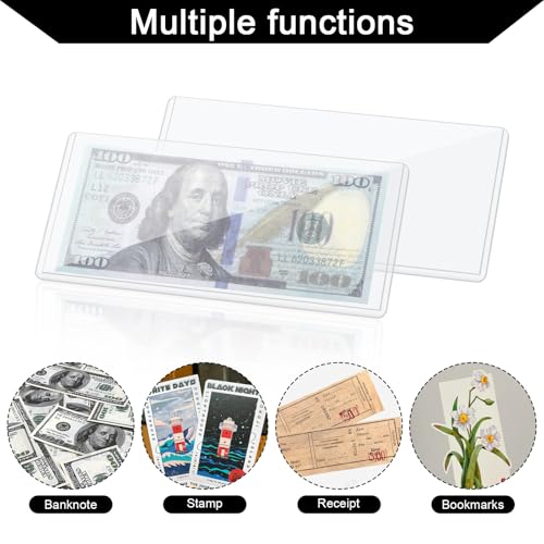 Porte-billets en plastique rigide cobee x100 transparent pour collection - 7