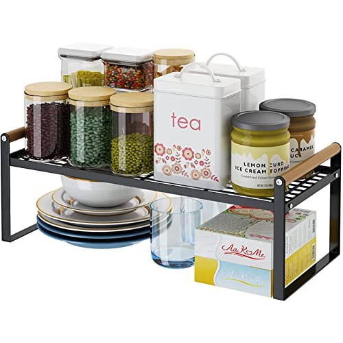 HGYZE Étagère Rangement Cuisine, Placard Organisateurs en Coin, 35x21x20cm Étagères à Épices Empilable en Métal, pour la Maison et la Armoires de...