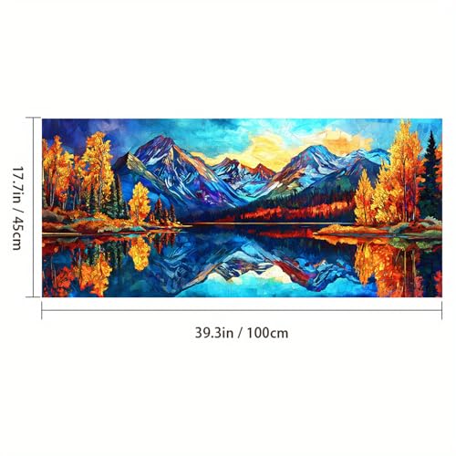 Vinilo decorativo para ventana patrón lago montañoso 39.3x17.7 pulg miniatura 3
