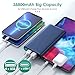 Portable Charger 38800mAh,LCD Display Power Bank,5 USB Outputs Battery Pack Backup,USB-C in&out Dual Input Phone Charging Compatible with iPhone 16/15/14/13 Pro,Android Samsung Galaxy Pixel Nexus-Blue