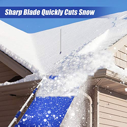 Goplus Roof Snow Removal Rake Tool 20.3Ft W/Telescoping Handle For Removing Snow, Wet Leaves And Branches #TOP1
