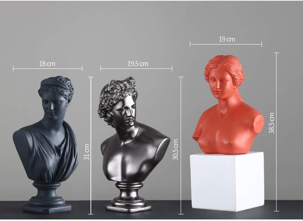 Craft Gift Resin Bust Creative Living Room Sculpture Art Decoration Statue-Length Width Height 31Cm