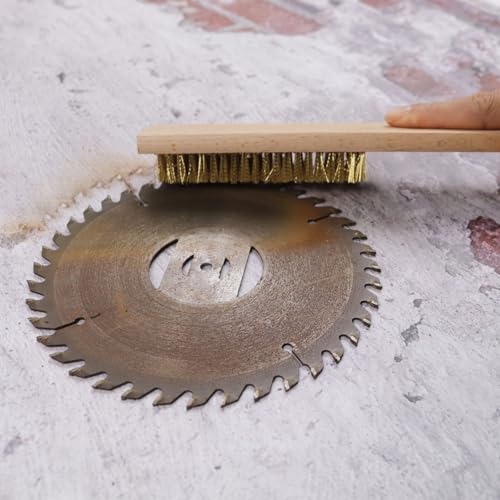 MAXMAN Brass Brush 3Pcs, 8 Rows 20 Bristles, 10"Soft Brass for Rust Cleaner by MAXMAN - Used condition - Image 5