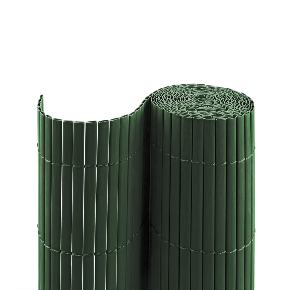 jarolift Canisse en PVC, Brise Vue en PVC pour Jardin, Balcon, Terrasse et Piscine, Pare-Vue Revêtement de Balcon Clôture Renforcées Résistantes aux UV et aux Intempéries, 180 x 400 cm, Vert