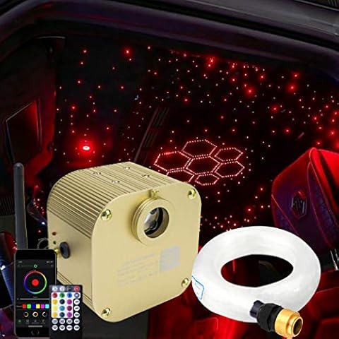 AZIMOM Bluetooth/APP Control 16W Twinkle Fiber Optic Lights Cover