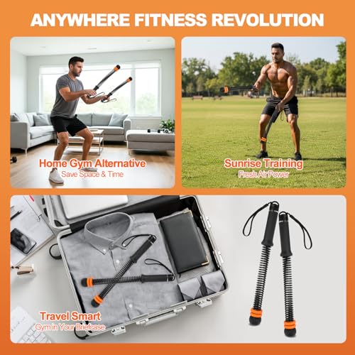 DR.YYDF Adjustable Weighted Ropeless Battle Ropes for Home Gym, Heavy Duty Portable Workout Rope for Strength Building & Low-Impact Cardio, Fitness Equipment for Men & Women with HIIT Training (Black) by DR.YYDF - Image 5