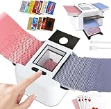 NXPZ Miscelatore Automatico di Carte, Miscelatore Elettrico per 1-2 Mazzi di Carte, modalità Automatica e Manuale, Ricaricabile 2000 mAh, Portatile e Basso Rumore per Poker, Uno, Blackjack, Skip-BO