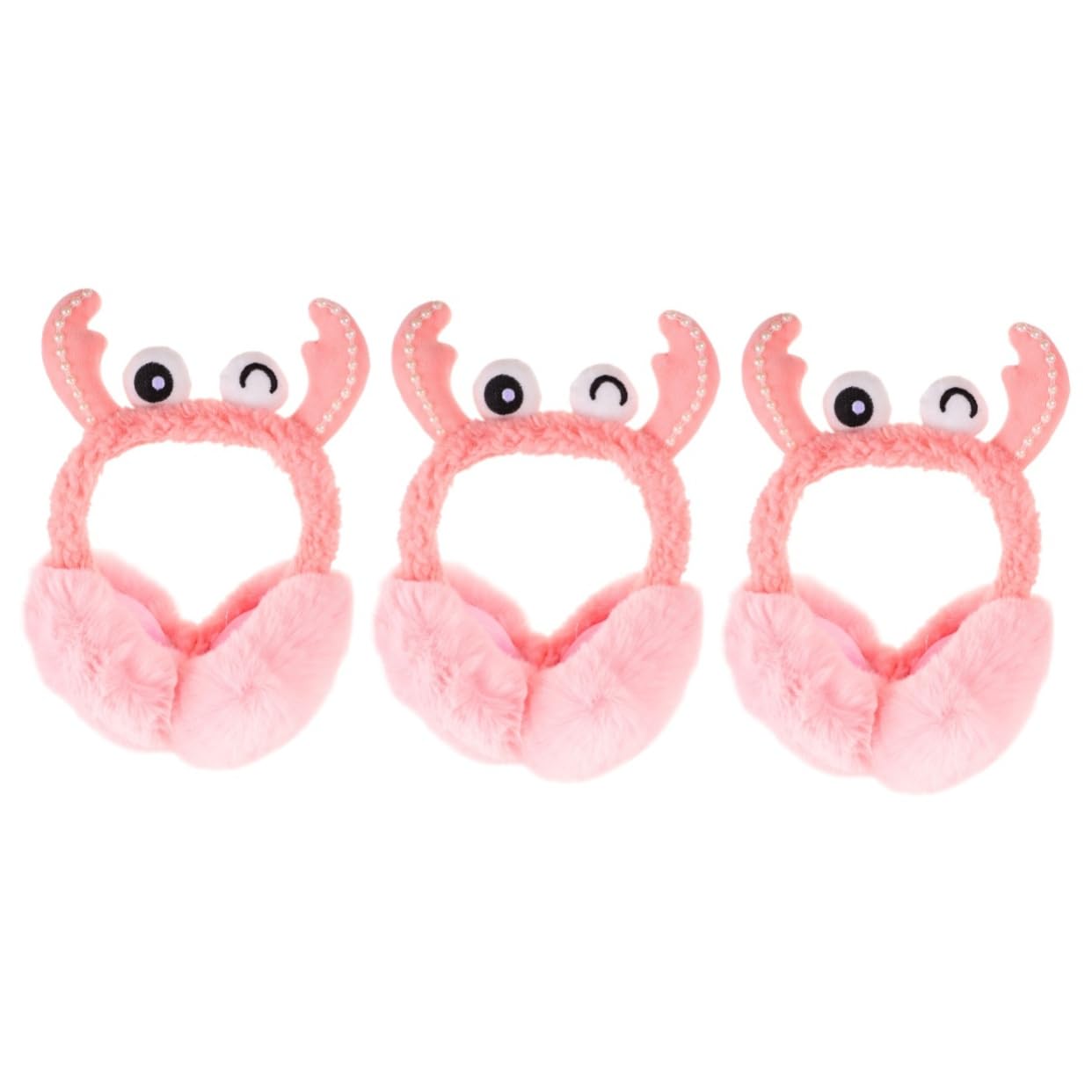3piezas Earmuffs De Invierno Plegables Para Hombre y Mujer Calentadores De Oído De Peluche Suave Protección Térmica Para Actividades Al Aire Climas Fríos