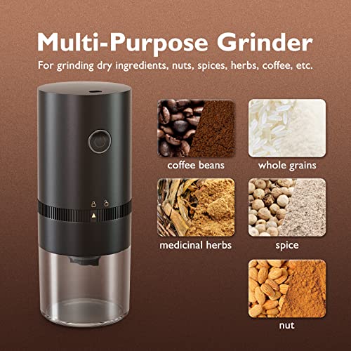 COPIC Elektrische Frässtifte Kaffeemühle Nüsse und Gewürzmühle Kapazität 30 g mit Keramik konischer Frässtifte… – Bild 7