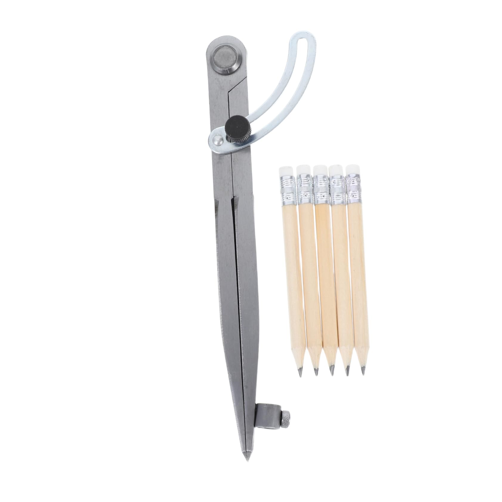 HOMSFOU 1 Set Di Compasso Di Precisione Con Portamatite Per Disegno, Geometria, Carpenteria, Ingegneria, Misurazioni Accurate, Accessori