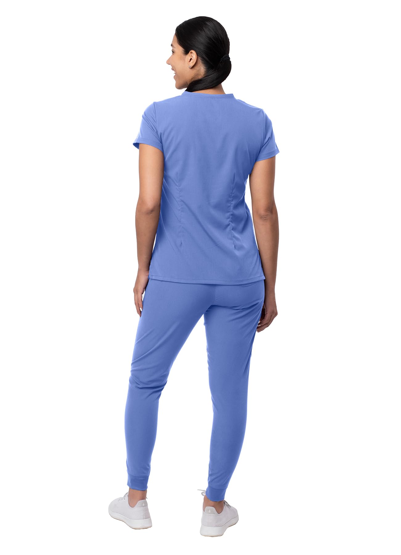Adar Pro Movement Booster Scrub zestaw dla kobiet, top z dekoltem w serek, spodnie do jogi