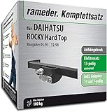 Passend für Ihren DAIHATSU ROCKY Hard Top, Baujahr 05.93 - 12.98, erhalten Sie diesen Anhängebock, inklusive 13poliger Elektrik, mit einer Stützlast von 100 kg.