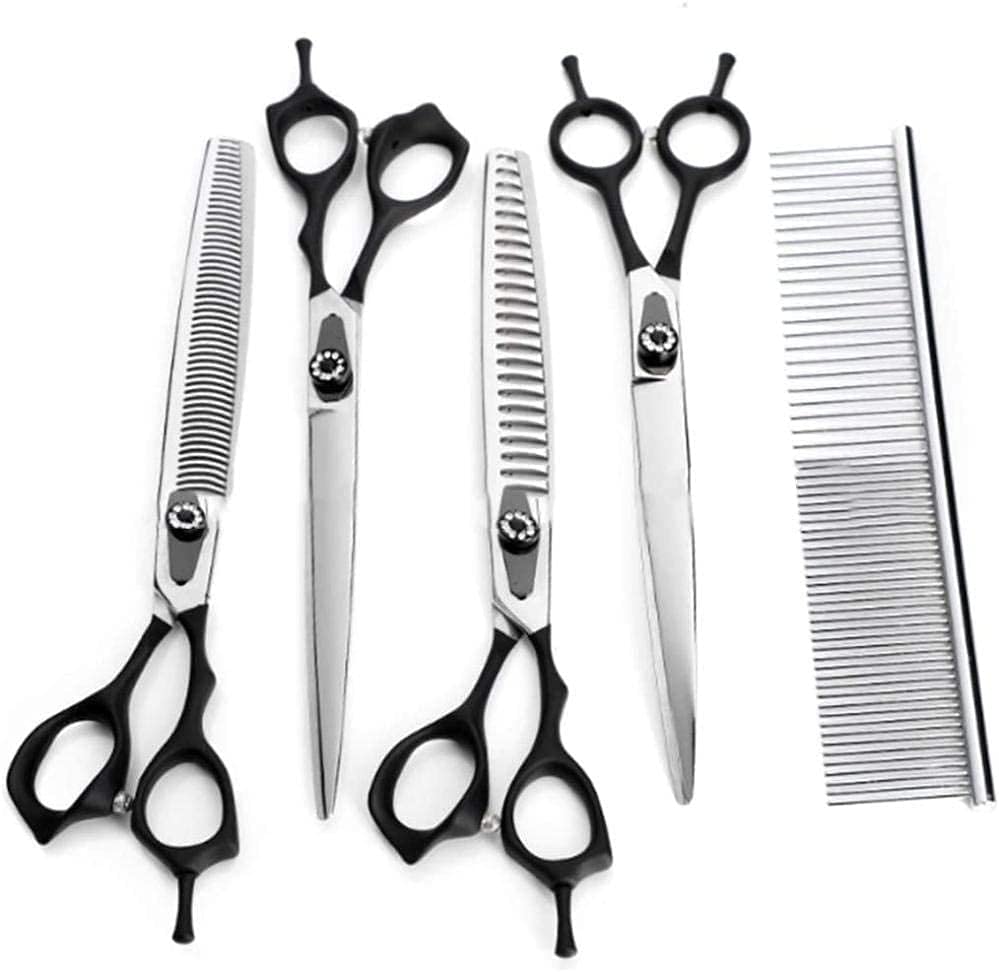 Tijeras de peluquería Profesionales, Tijeras de Dientes/Tijeras para Doblar, Tijeras para Cortar el Cabello, Herramientas Profesionales para el Cuidado del Cabello (tamaño: Negro) (Negro)