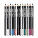 Eye Liner Pencil Set - 12 Assorted Colors Natural Matte Long Lasting Hypoallergenic Eyeliners Eye Makeup Soft Crayon Pencils (Black Gray Brown Plum Purple Lavender Pink etc)