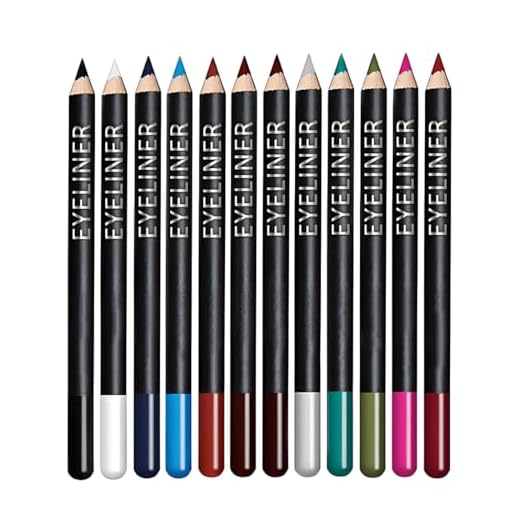 Eye Liner Pencil Set - 12 Assorted Colors Natural Matte Long Lasting Hypoallergenic Eyeliners Eye Makeup Soft Crayon Pencils (Black Gray Brown Plum Purple Lavender Pink etc)