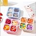 Snackbox mit Fächern, 4 Stück Snackboxen mit 4 Fächer, Snack-Behälter mit transparentem Deckel und Fruchtgabel Aus Edelstahl Wiederverwendbare Snack-Behälter für Schule Arbeit und Reisen 4 Farben