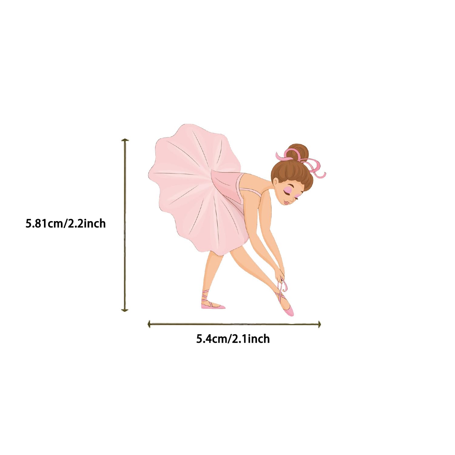 50Pcs Ballet Dance Stickers Laptop Car Scrapbook Phone Skateboard Suitcase Luggage Bike Dacing Movements Ballerina Vinyl Waterproof Aesthetic Personalised Stickers for Teens Boys Girls Adults - Image 2