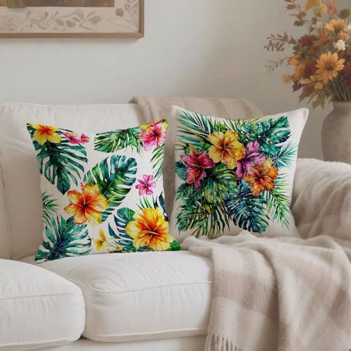 Housse coussin 60x60cm imperméable en lin anti-tache pour salon - 4