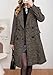 chouyatou Women's Winter Casual Herringbone Wool Coat Double Breasted Notch Collar Dressy Long Trench Coat (Small, Brown)