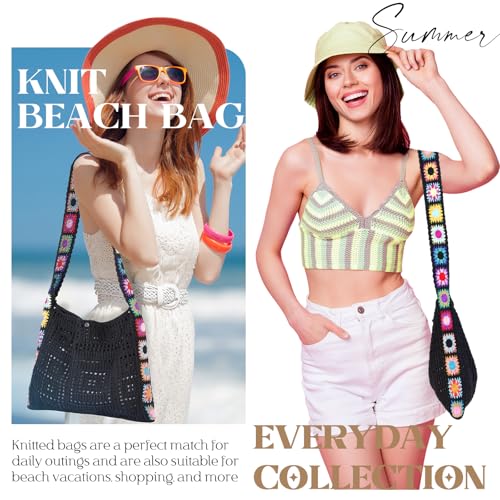 Bolso tote de crochet para playa y vacaciones miniatura 5