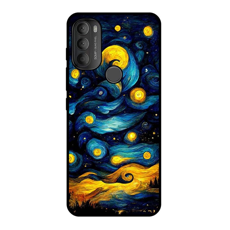 KARTXITAI Funda Case Compatible con Motorola Moto G71 5G,Protectora de Cuerpo Completo con Tacto Suave y Sedoso,Carcasa de Silicona Cover,Gel Flexible,Regalo Original - Cielo Estrellado