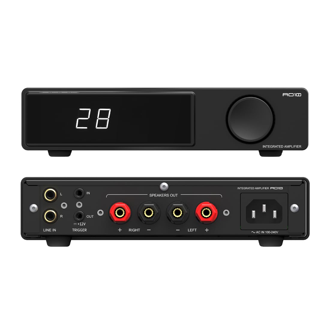 SMSL AO10 Amplificatore HiFi, Amp di Potenza Stereo a 2 Canali Classe D | 100W di Uscita per Diffusori Passivi | Amp Audio Domestico da Desktop con Trigger 12V, Controllo di Alti e Bassi e Modalità EQ