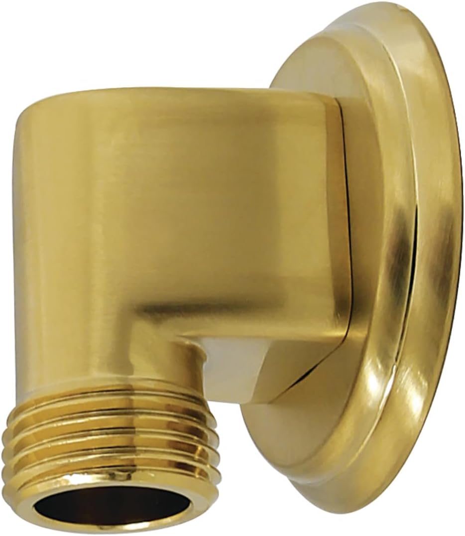 Kingston Brass K173T7 Shower Scape Wall Mount Supply Elbow, Brushed Brass