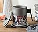 LiebHome Oil Storage Grease Keeper, Grease Container With Stainless Steel Mesh Strainer, Lid and a slip-proof plate (1.7 L)