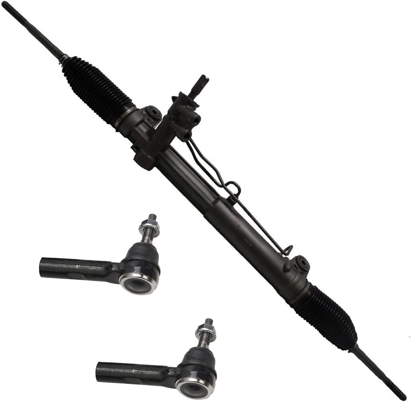 Detroit Axle - 2WD Rack & Pinion Kit for Dodge Charger Magnum Challenger Chrysler 300, 1 Power Steering Rack & Pinion Assembly, 2 Outer Tie Rod Ends Replacement