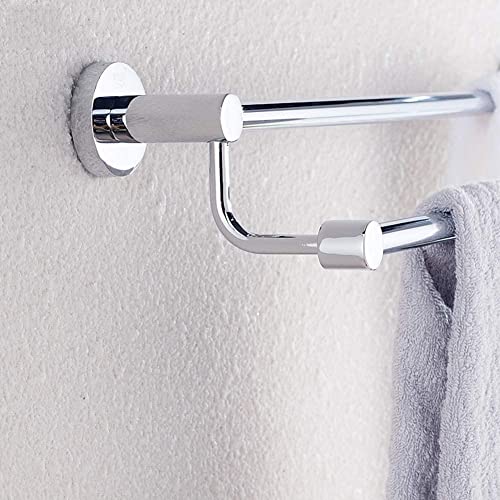 Porte-serviettes de salle de bain double barre mural en acier