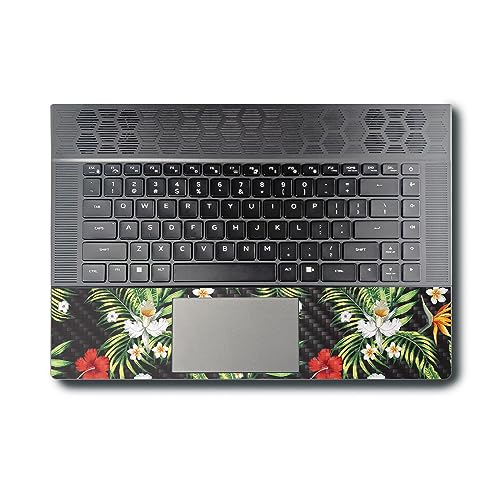 Image of MightySkins Carbon Fiber Skin Compatible With Alienware X16 R1 (2023) Full Wrap Kit - Dark Hibiscus | Protective, Durable Textured Carbon Fiber Finish | Easy To Apply & Change Styles | Made in the USA
