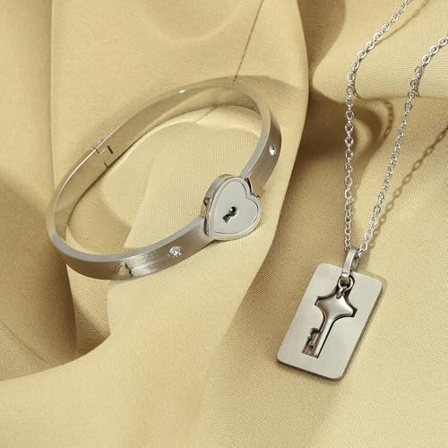 Image of SALTY Anti Tarnish Fancy Loving Gift Box | Necklace, Earrings & Bracelet Jewellery Set for Women | Stylish Minimal Jewelry Sets | Modern Design Aesthetic Accessories | Ideal for Gifting | Gift for Diwali, Christmas, Marriage, Birthday