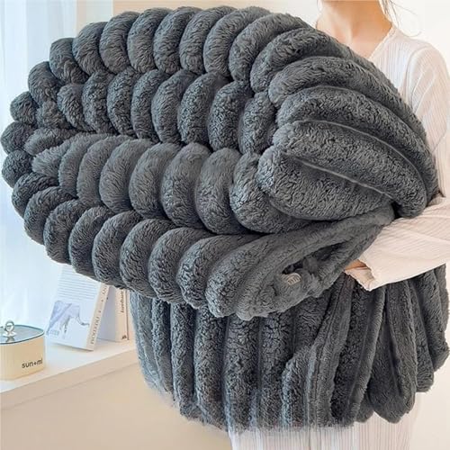 Couverture en peluche à bulles épaisses lavable pour un lit chaud