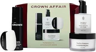 Crown Affair the Bestsellers Trio Hair Care Set | Dry Shampoo Included, Leave-In Conditioner, Texturizing Mousse, 3-Piece Collection, Travel Bag Included