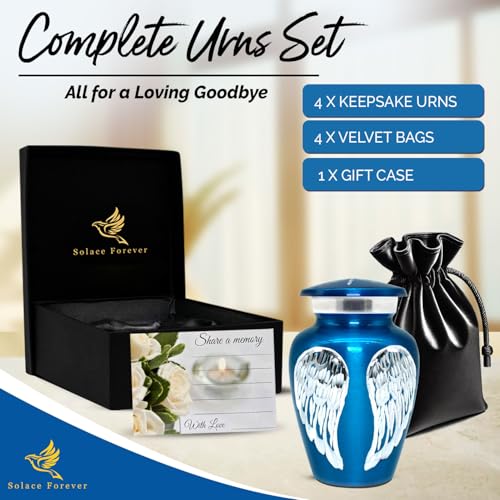 image for Solace Forever Angel Urns for Human Ashes Adult - Handcrafted Crematio