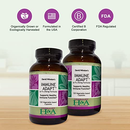 Herbalist & Alchemist David Winston's Immune Adapt Fu Zheng Capsules, 2 Pack - Four Month Supply, 120 Count Each Bottle, Supports Healthy Immune Function* #TOP5