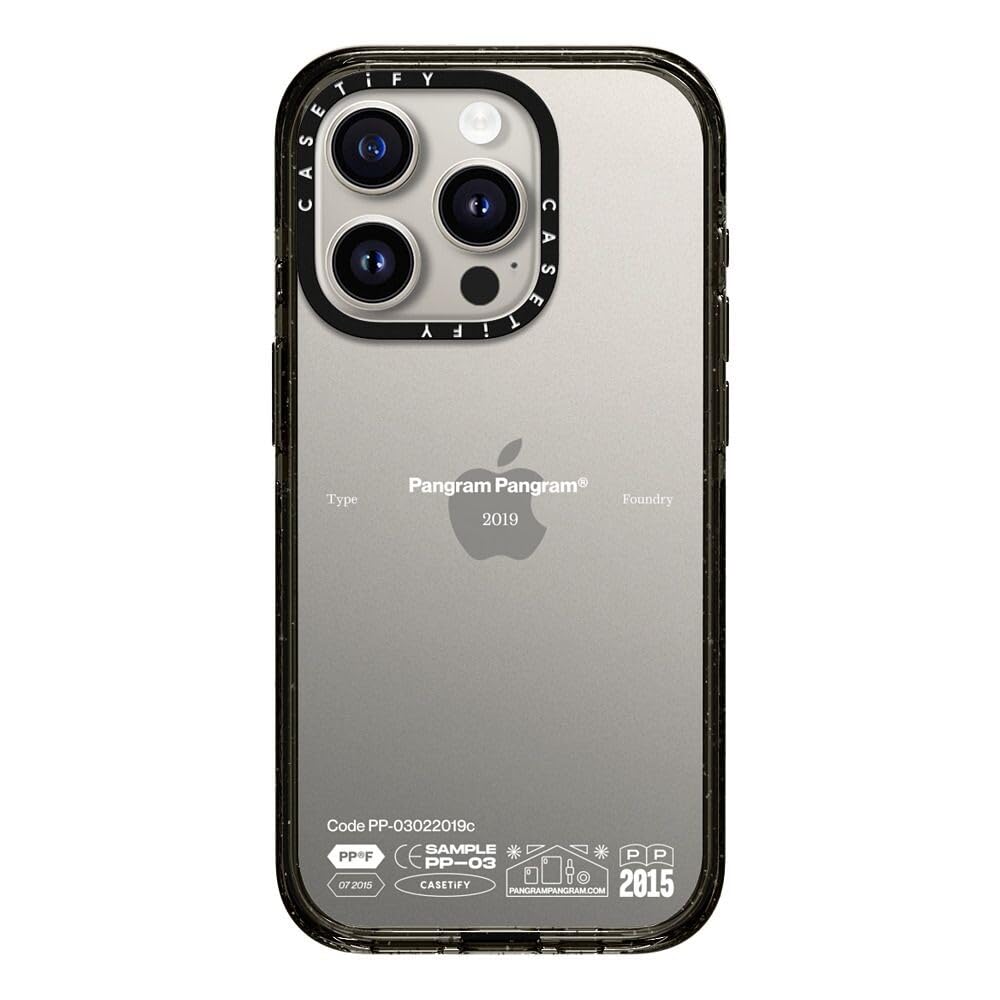 CASETiFY インパクト iPhone 15 Pro ケース [MIL規格準拠 (4x MIL-STD-810G) / 2.5mからの落下試験をクリア] - Pp-03 White - クリア ブラック