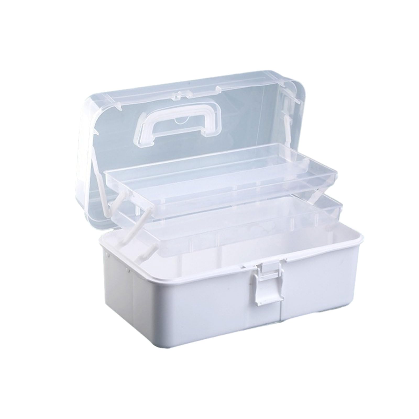 FackLOxc Multifunction Storage Box 3 Layer Case Practical Medicine for School Multifunctional Organizers Three-layer Practical Case