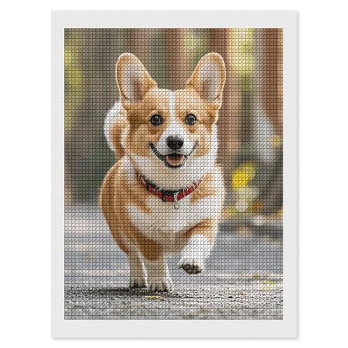 Peinture diamant Corgi 5D, l'idée de cadeau bricolage idéale pour adultes