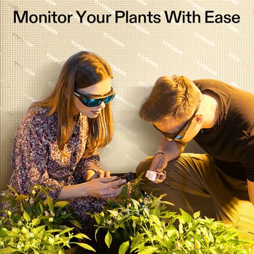 Image of VIVOSUN Indoor Hydroponics Anti UVA and UVB Grow Room Glasses Goggles with Glasses Case, Blue