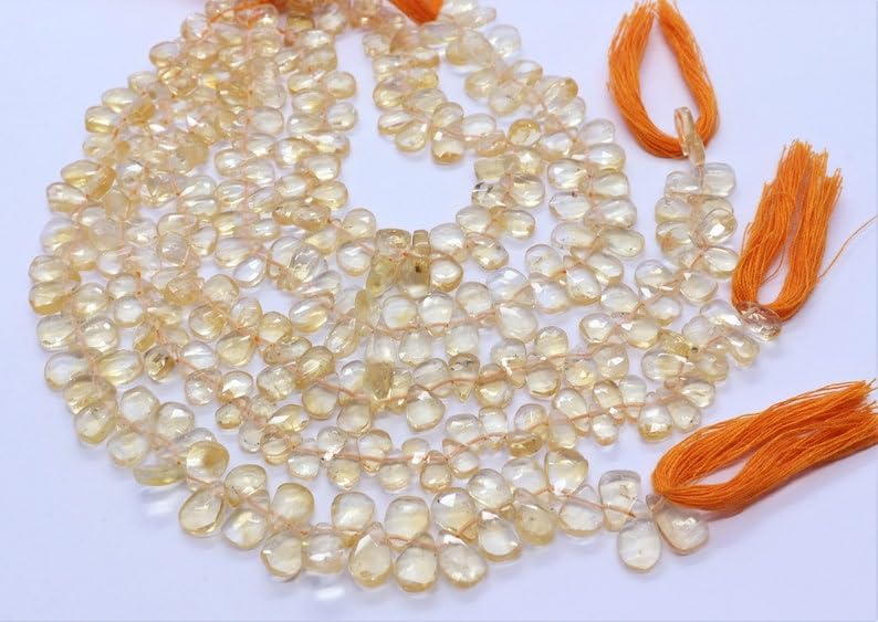Citrine naturelle pour fabrication de bijoux d'été, créez vos colliers et bracelets bohèmes