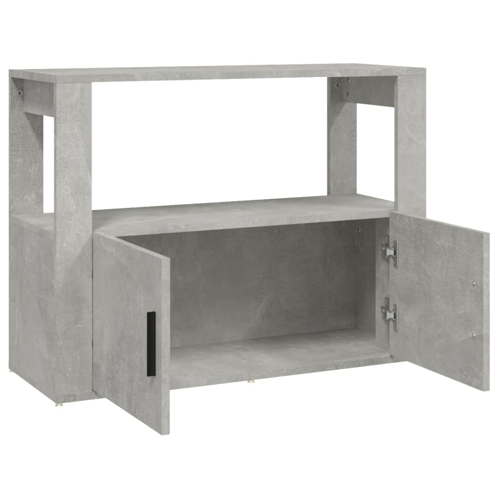 vidaXL Buffet Armoire de Rangement Organisateur de Maison Meuble de Rangement Armoire de Salon Gris Béton 80x30x60 cm Bois d'Ingénierie