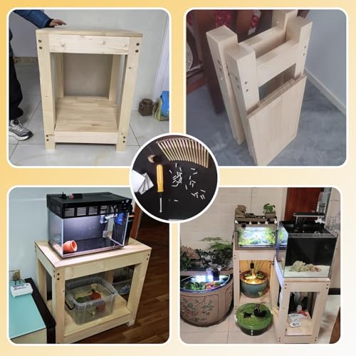 Originaler Holz-Terrarium-Ausstellungsständer, zweilagiges Reptiliengehege für Heimdekoration, Eck-Tisch für Aufbewahrung und Organisation