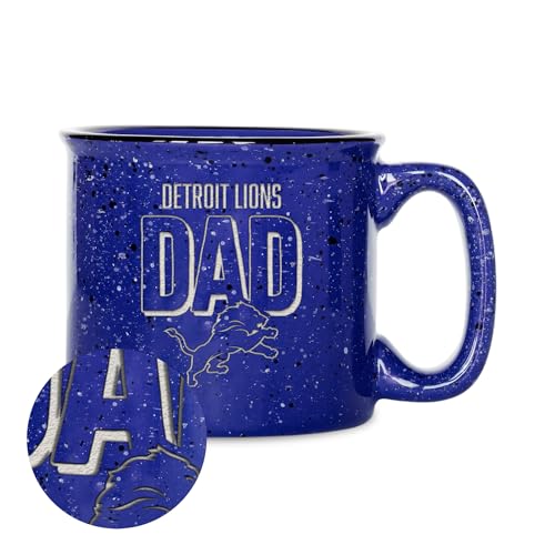 Rico Industries NFL Football Detroit Lions Dad 12oz Laser Engraved Campfire Mug