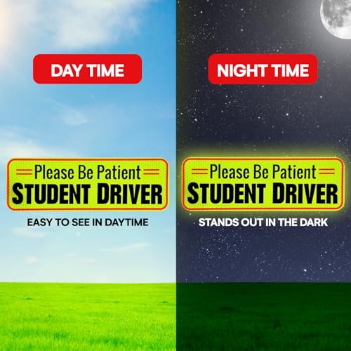 image for Signs Authority Student Driver Car Magnet Set of 3 - Reflective 10 Inc