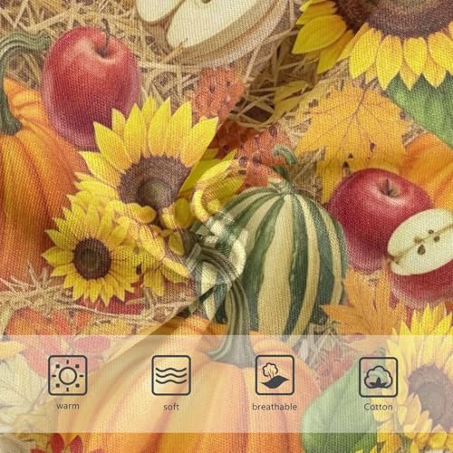 Girls Briefs, Autumn Pumpkins Sunflowers Toddler Panties, Girls' Cotton Brief Underwear, 2T–8 Years3