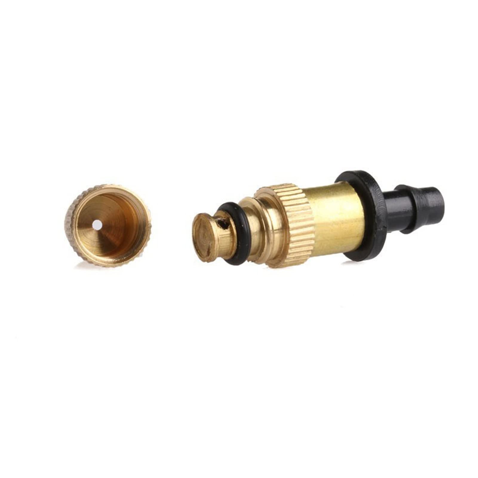 System nawadniania zraszaczy ogrodowych 200 sztuk dyszu natryskowego zraszania mosiężnym podłączony do 4/7 mm System nawadniania zraszaczy zraszaczy IT214