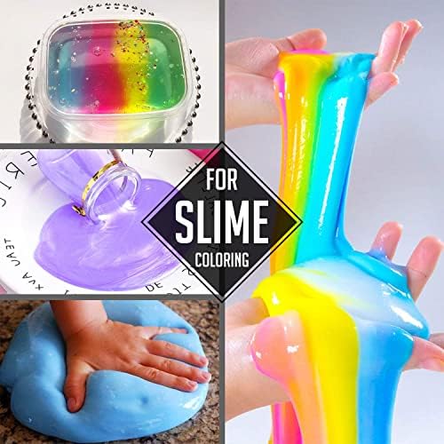 Vividye Food Colouring Set - 12 Vivid Colours for Baking, Cake Decorating, Icing, Cookie, Fondant and Macaron Liquid Tasteless Colour Dye DIY Soap Making Crafts 6ml Each