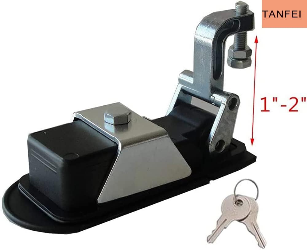 Compression Latch Flush Mount Trigger Latch, Zinc Alloy Compression Lock, Adjustable Sealed Large Lever Hand Operated Compression Latches Key Locking (Black, 5 Packs)