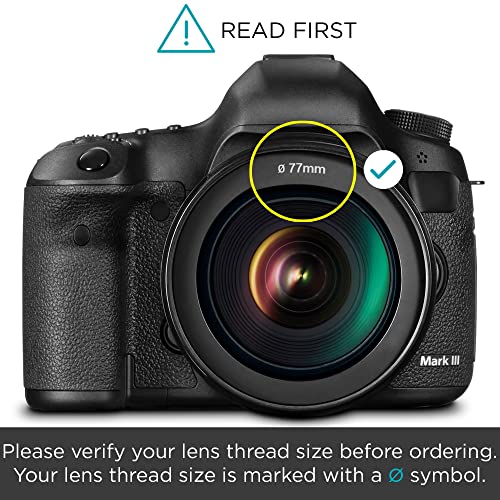 image for Altura Photo 77mm Lens Cap - 2 Pack Canon Lens Cap Cover for Canon EF 